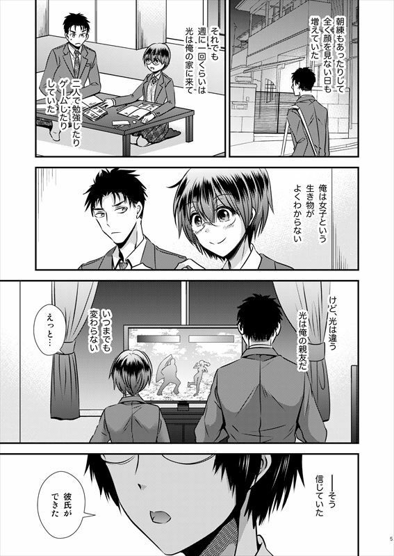 【エロ同人】彼氏もちTS地味子のボクと親友のトップ画像