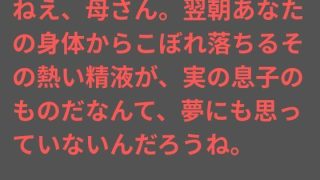 【エロ同人】ねえ、母さん。翌朝あなたの身体からこぼれ落ちるその熱い精液が、実の息子のも…のトップ画像