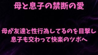 【エロ同人】母と息子の禁断の愛〜友人と母のセックスを覗き見て息子が我慢の限界〜のトップ画像